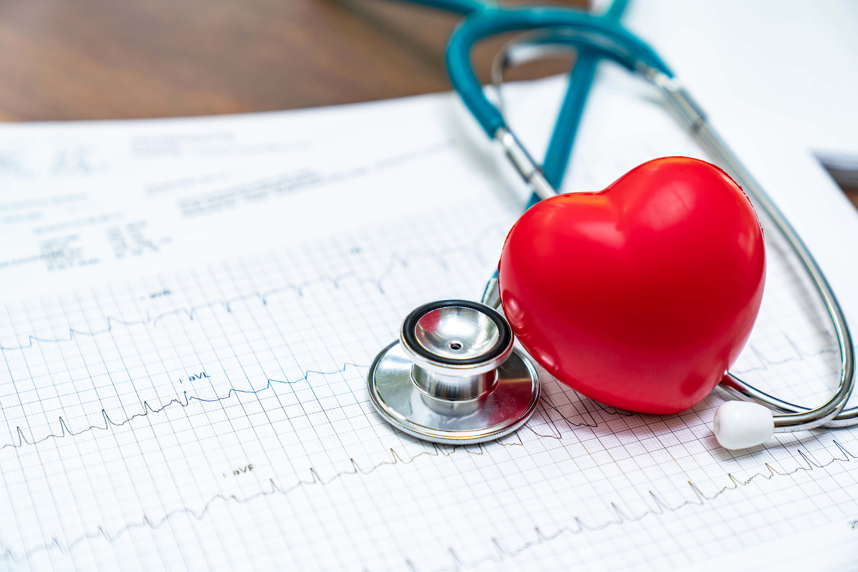 Stethoscope with a heart shaped balloon on top 